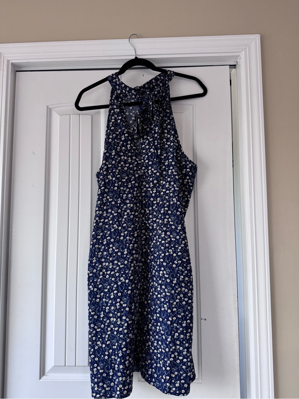 SHEIN Blue Floral Curve Dress